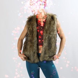 faux fur vest